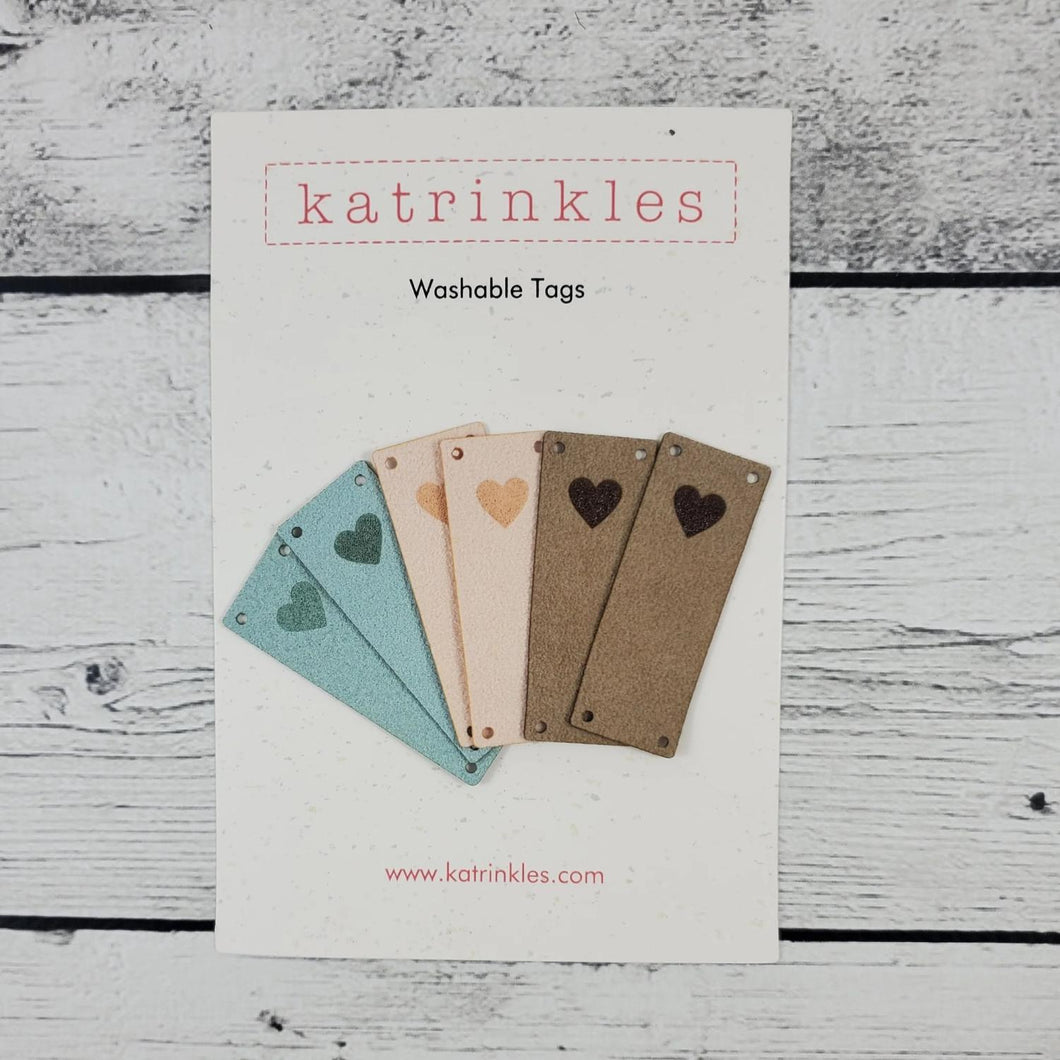 Katrinkles Heart Hat Tags - Pastel